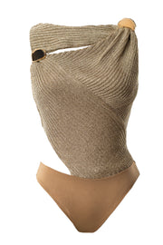 Gold Luminous Metallic Bodysuit