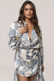 Ivory Print Ameena Print Skirt Set
