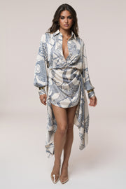 Ivory Print Ameena Print Skirt Set