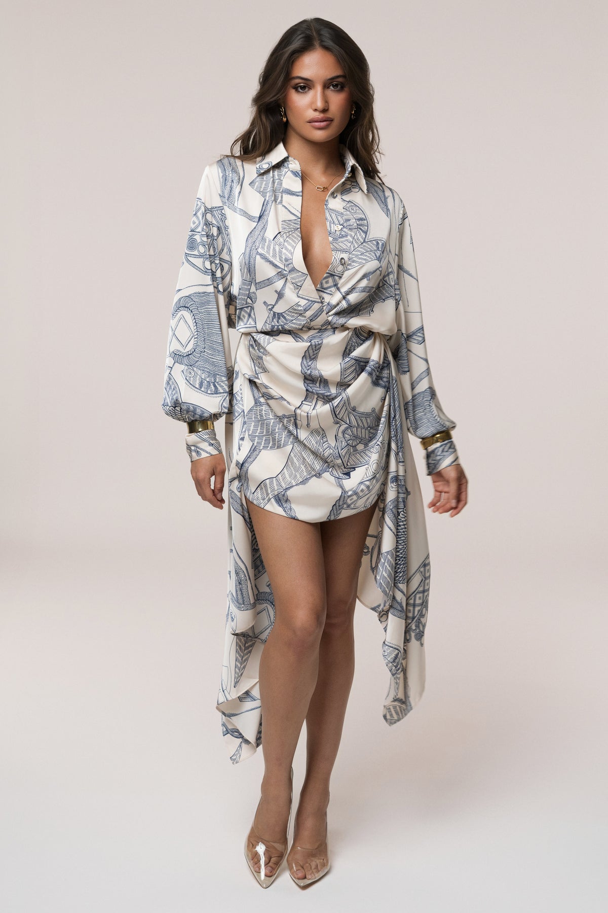 Ivory Print Ameena Print Skirt Set