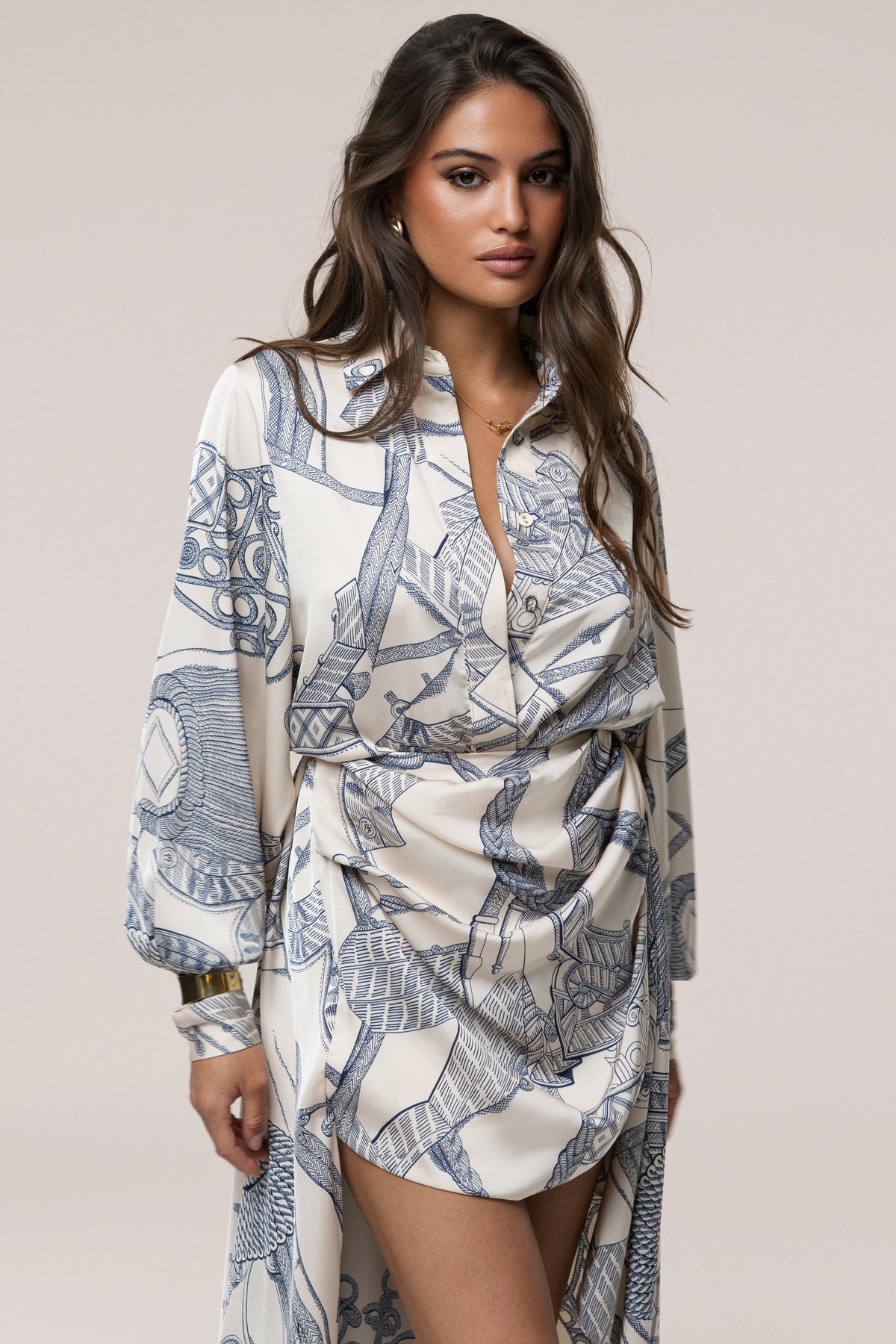 Ivory Print Ameena Print Skirt Set