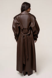 PRE-ORDER Chocolate The Icon PU Leather Coat