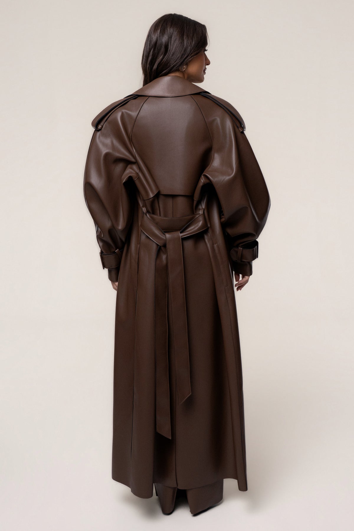 PRE-ORDER Chocolate The Icon PU Leather Coat