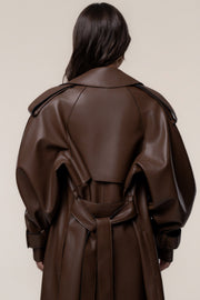 PRE-ORDER Chocolate The Icon PU Leather Coat