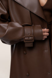 PRE-ORDER Chocolate The Icon PU Leather Coat