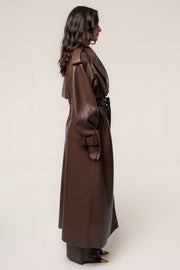 PRE-ORDER Chocolate The Icon PU Leather Coat