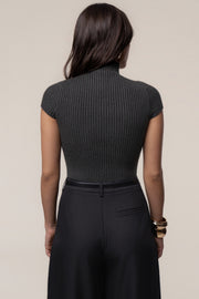 Black Anytime Ribbed Turtleneck