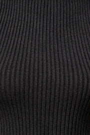 Black Anytime Ribbed Turtleneck