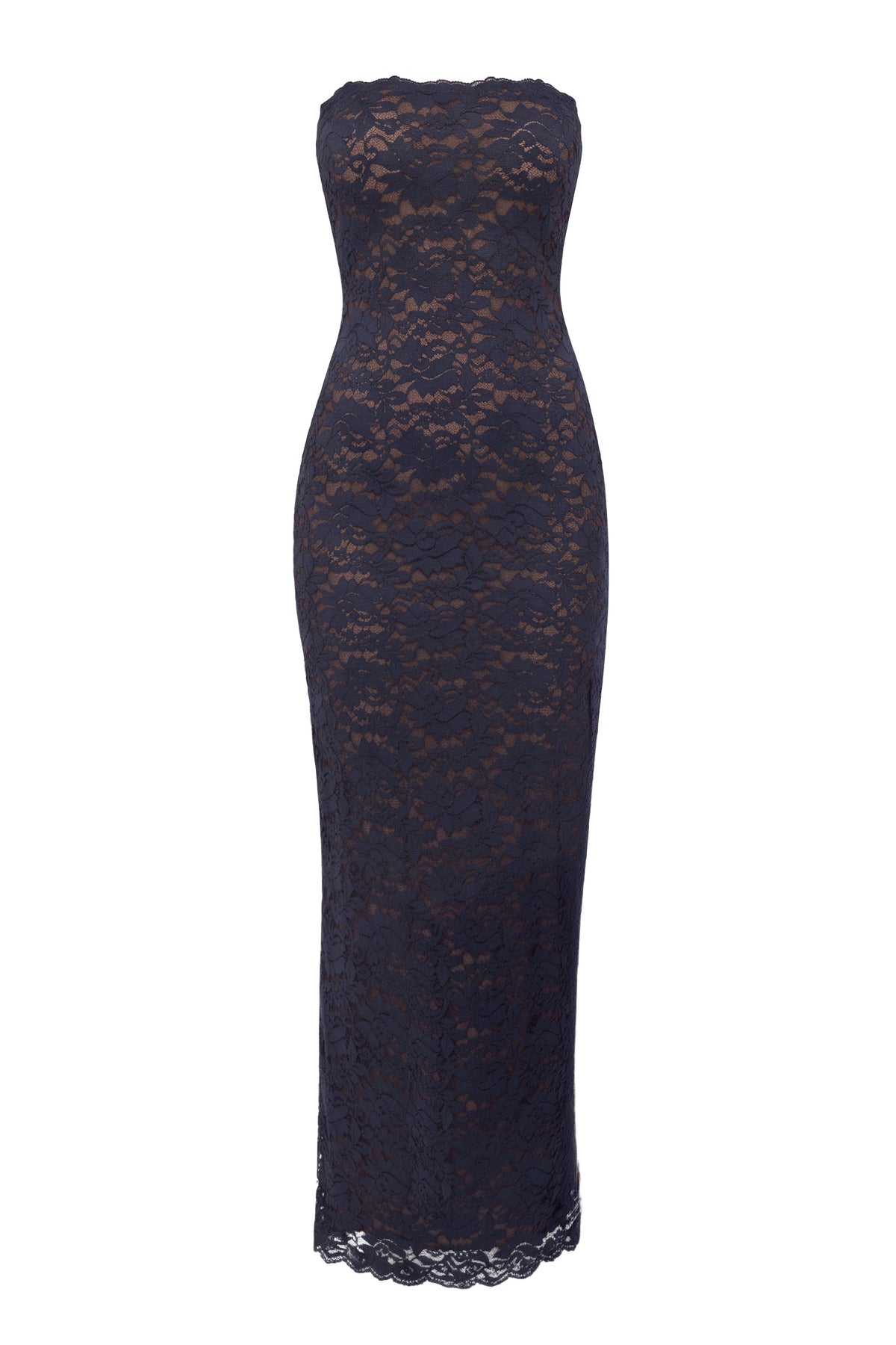 Navy Midnight Promise Lace Maxi Dress