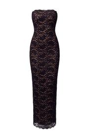 Black Midnight Promise Lace Maxi Dress