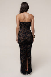 Black Midnight Promise Lace Maxi Dress