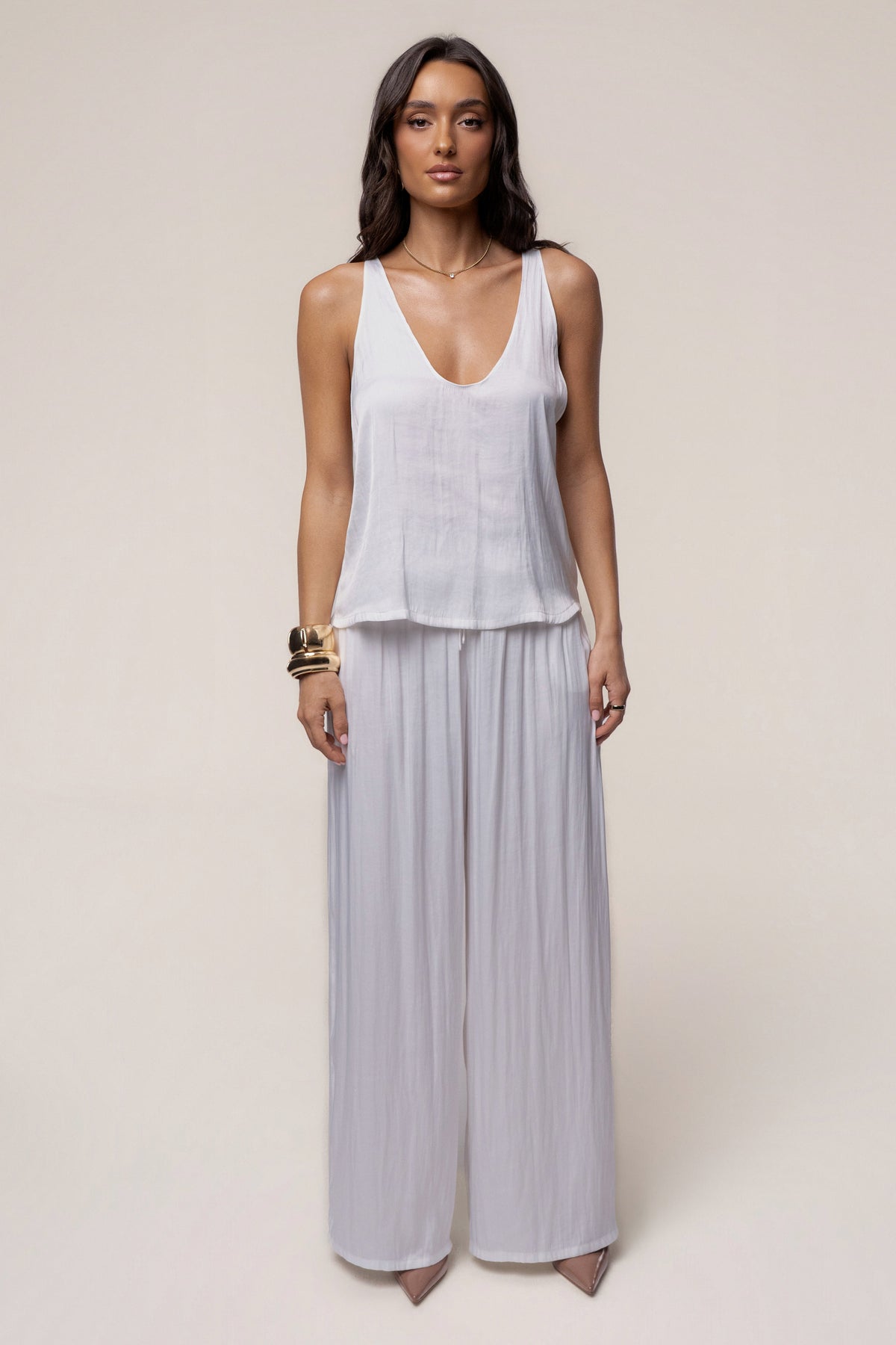 Ivory Open Coast Wide Leg Pants
