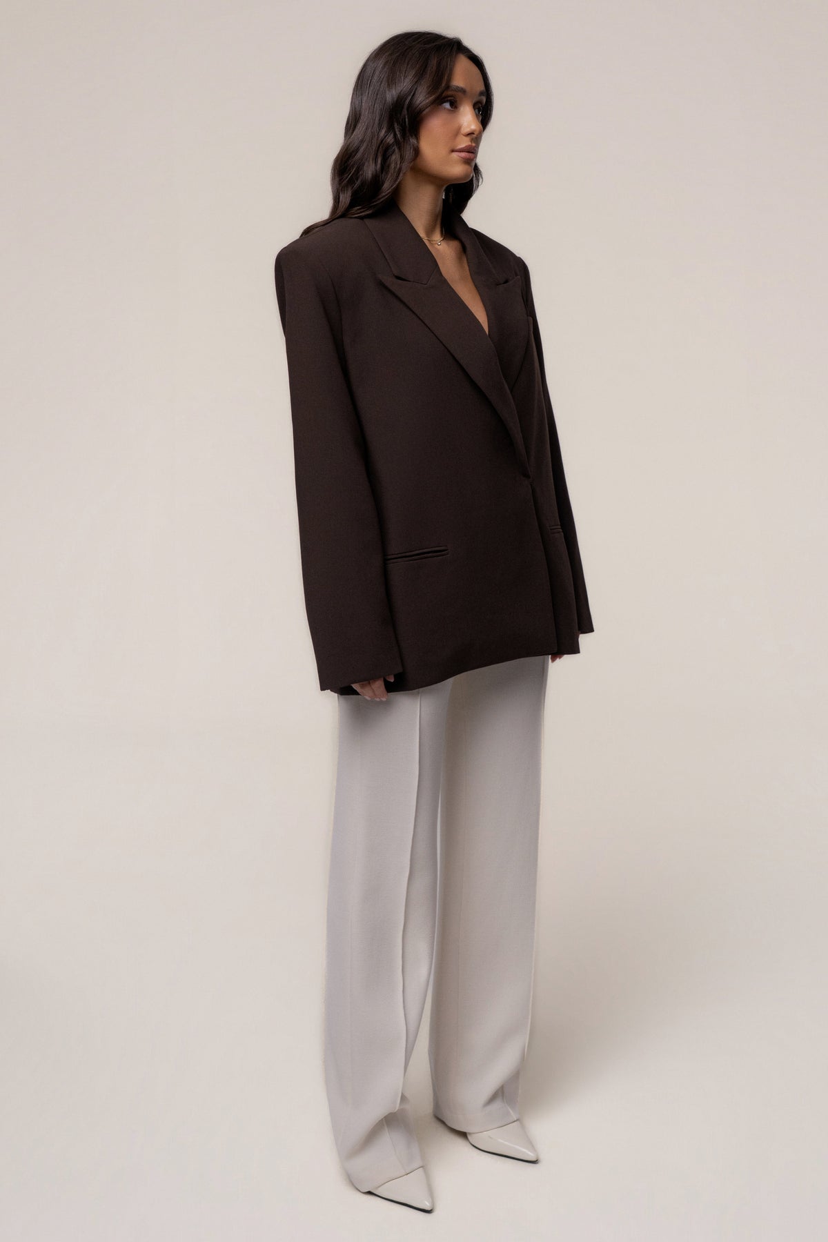 Chocolate Core Standard Double Breasted Blazer