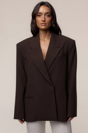 Chocolate Core Standard Double Breasted Blazer