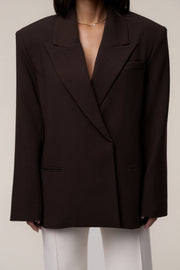 Chocolate Core Standard Double Breasted Blazer