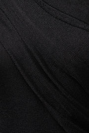 Black Opulent Metallic Maxi Skirt