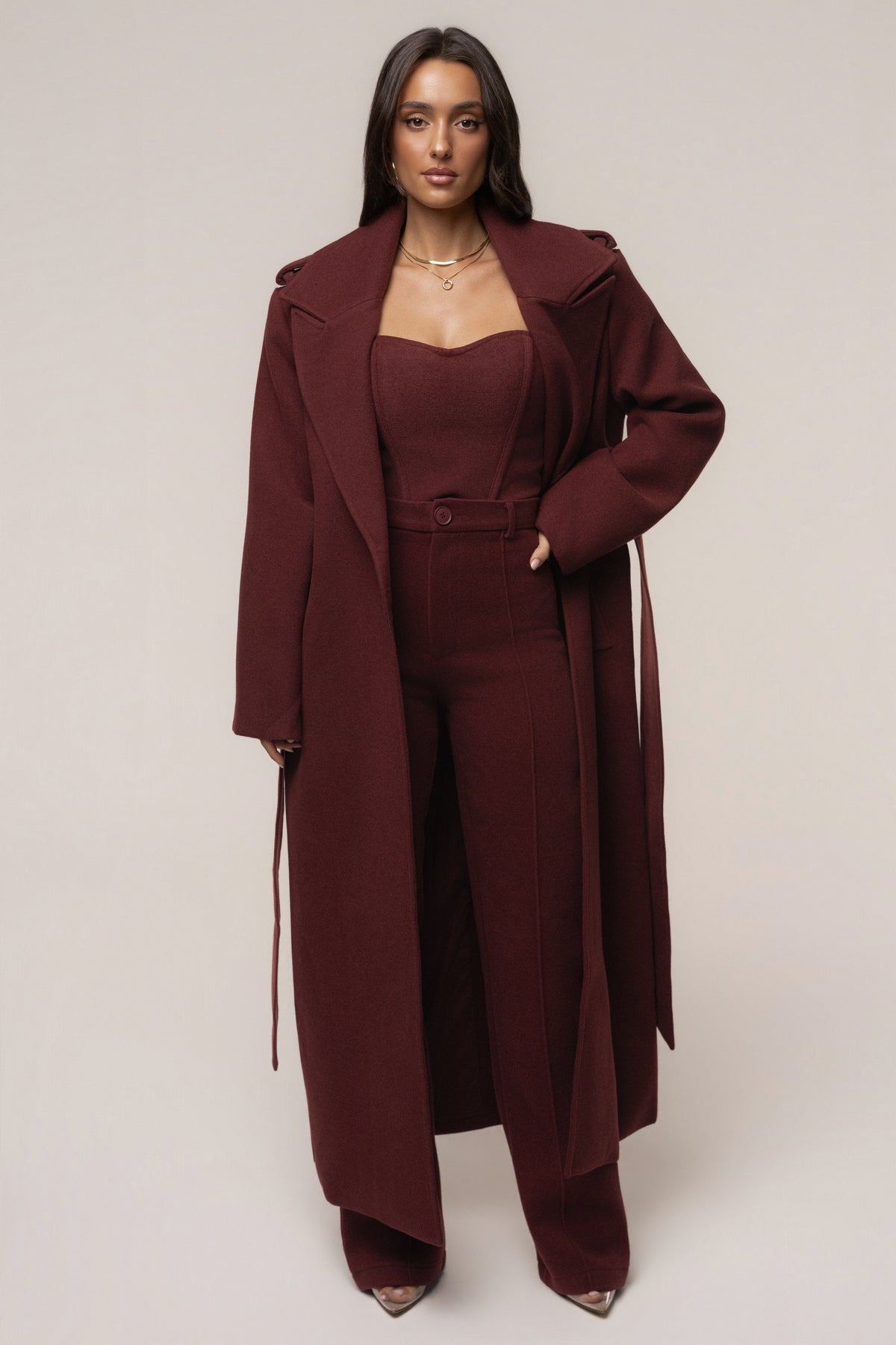 Burgundy Stay Sharp Trouser