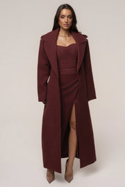 Burgundy Gisele Slit Skirt
