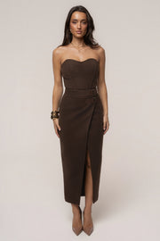 Chocolate All You Need Woven Corset