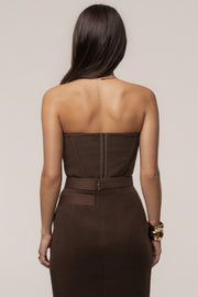 Chocolate All You Need Woven Corset