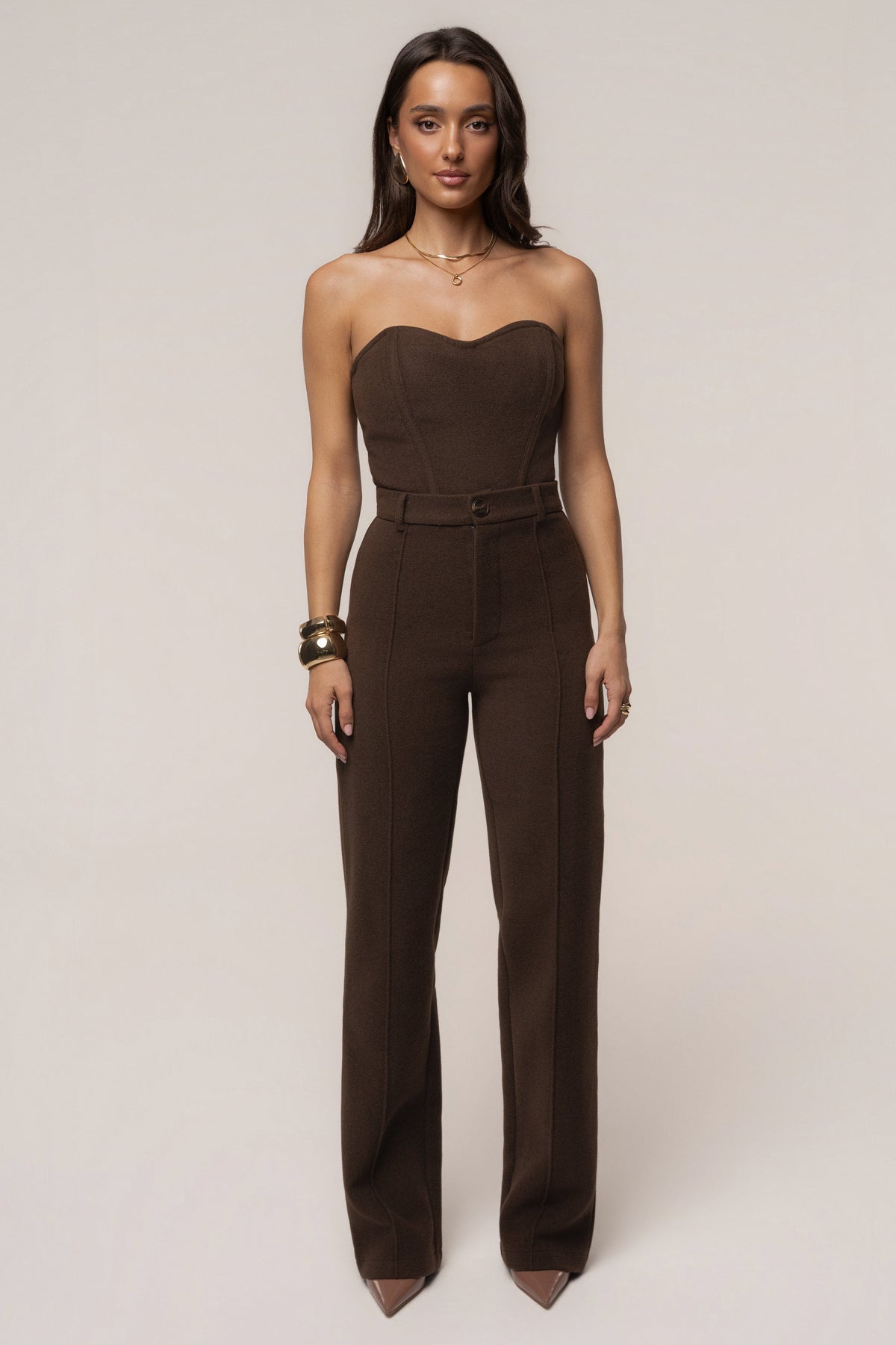 Chocolate All You Need Woven Corset