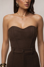 Chocolate All You Need Woven Corset