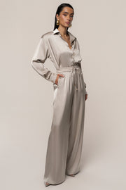 Beige Sunny Day Drawstring Pants