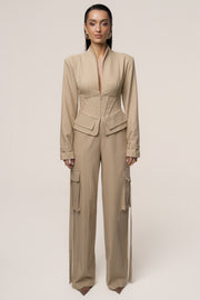 Stone Day Off Cargo Jumpsuit