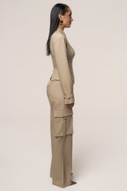 Stone Day Off Cargo Jumpsuit