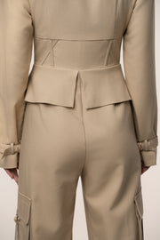 Stone Day Off Cargo Jumpsuit