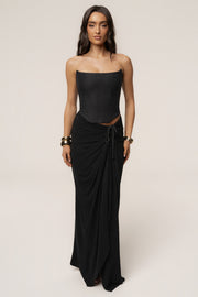 Black Fenix Reversible Linen Corset