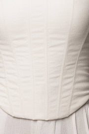 White Fenix Reversible Linen Corset