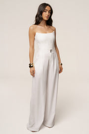 White Fenix Reversible Linen Corset