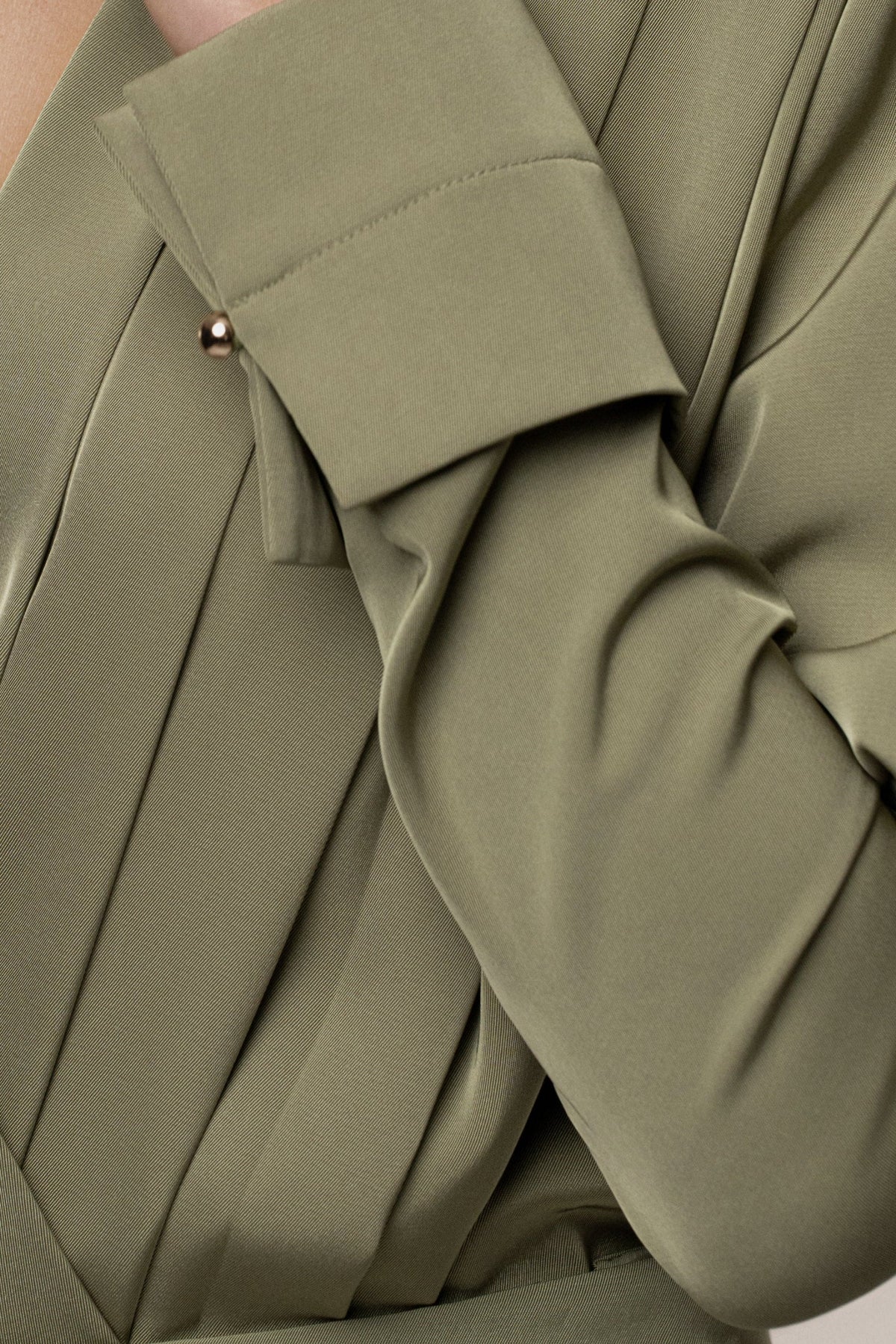 Olive Visionary Pleated Bodysuit