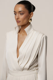Buttercream Visionary Pleated Bodysuit