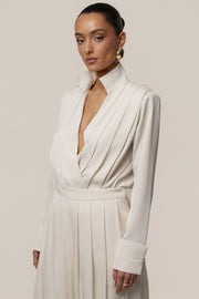 Buttercream Visionary Pleated Bodysuit