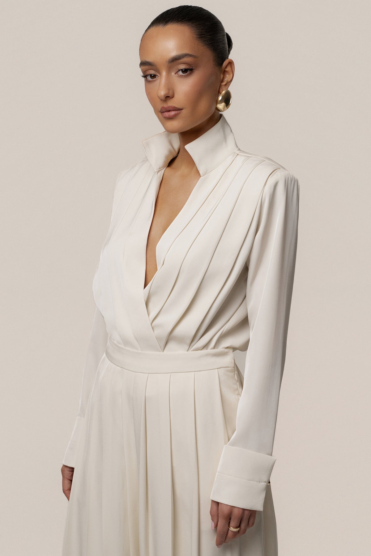 Buttercream Visionary Pleated Bodysuit