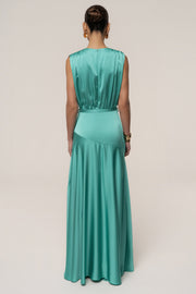 Aqua Amalia Satin Maxi Dress