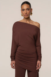 Brown Winter Soirée Pant Set