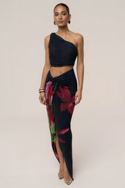 Navy Havana Pleat Skirt Set