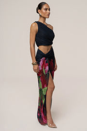 Navy Havana Pleat Skirt Set