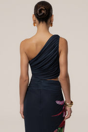 Navy Havana Pleat Skirt Set