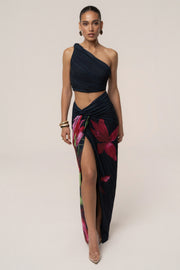 Navy Havana Pleat Skirt Set