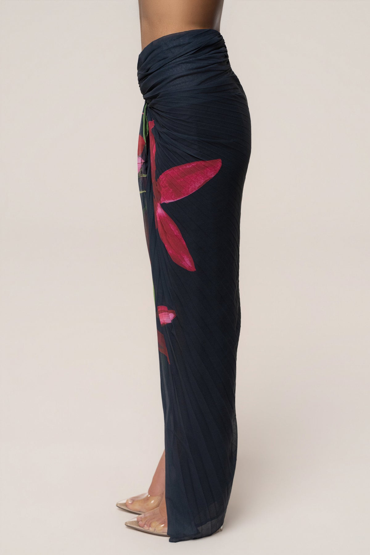 Navy Havana Pleat Skirt Set