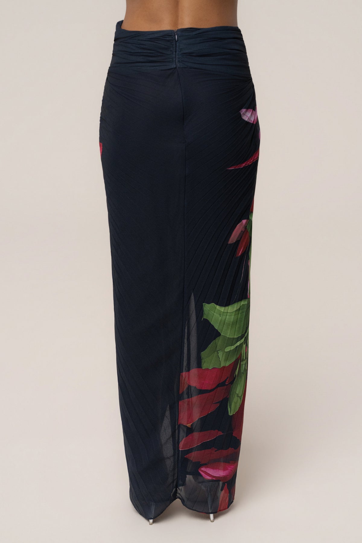 Navy Havana Pleat Skirt Set