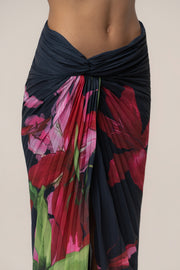 Navy Havana Pleat Skirt Set