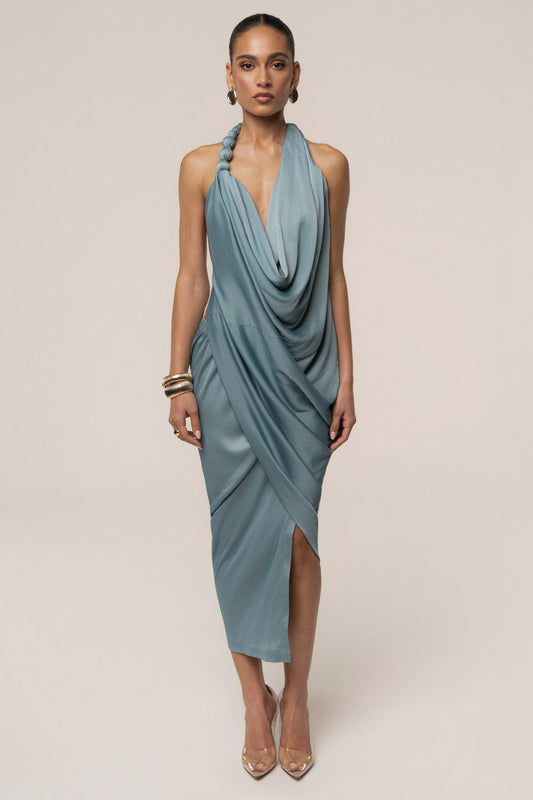 Seafoam Dolce Drape Dress