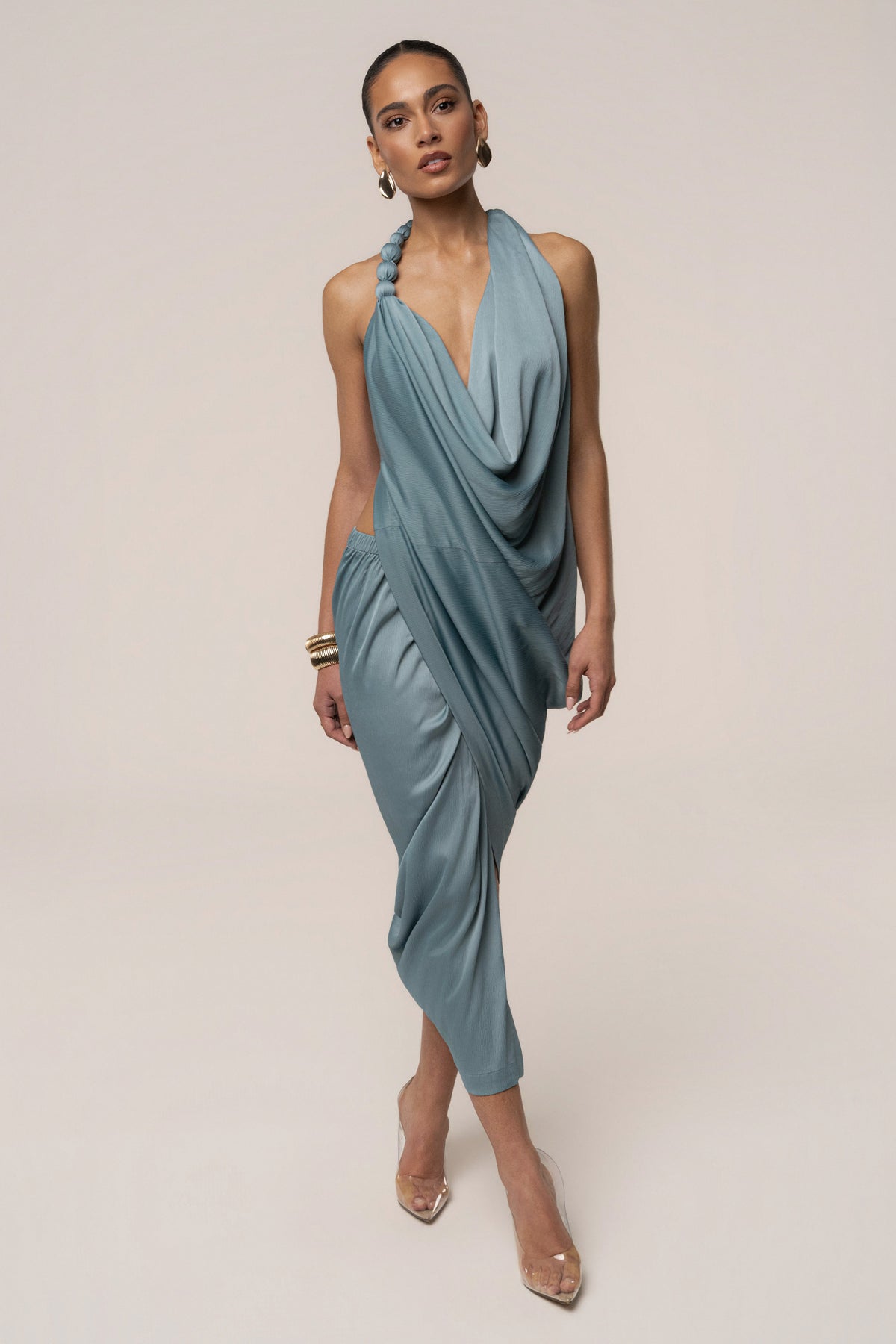 Seafoam Dolce Drape Dress