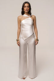 Ivory Premiere One Shoulder Jumpsuit