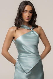Teal Premiere One Shoulder Jumpsuit